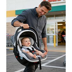Babyhug Cloud Cradle 3-in-1 Baby Carry Cot  White Grey| Rocker & Baby Seat| Safety Harness| Adjustable Canopy| Lightweight Portable Design| Removable & Washable Cover| 015 Months