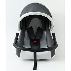 Babyhug Cloud Cradle 3-in-1 Baby Carry Cot  White Grey| Rocker & Baby Seat| Safety Harness| Adjustable Canopy| Lightweight Portable Design| Removable & Washable Cover| 015 Months