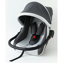 Babyhug Cloud Cradle 3-in-1 Baby Carry Cot  White Grey| Rocker & Baby Seat| Safety Harness| Adjustable Canopy| Lightweight Portable Design| Removable & Washable Cover| 015 Months