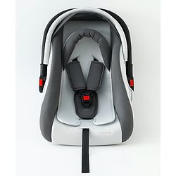 Babyhug Cloud Cradle 3-in-1 Baby Carry Cot  White Grey| Rocker & Baby Seat| Safety Harness| Adjustable Canopy| Lightweight Portable Design| Removable & Washable Cover| 015 Months