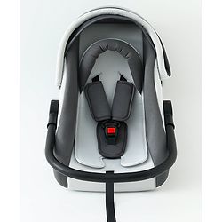 Babyhug Cloud Cradle 3-in-1 Baby Carry Cot  White Grey| Rocker & Baby Seat| Safety Harness| Adjustable Canopy| Lightweight Portable Design| Removable & Washable Cover| 015 Months