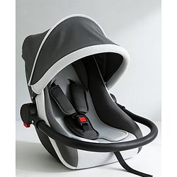 Babyhug Cloud Cradle 3-in-1 Baby Carry Cot  White Grey| Rocker & Baby Seat| Safety Harness| Adjustable Canopy| Lightweight Portable Design| Removable & Washable Cover| 015 Months