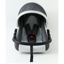 Babyhug Cloud Cradle 3-in-1 Baby Carry Cot  White Grey| Rocker & Baby Seat| Safety Harness| Adjustable Canopy| Lightweight Portable Design| Removable & Washable Cover| 015 Months