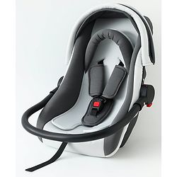 Babyhug Cloud Cradle 3-in-1 Baby Carry Cot  White Grey| Rocker & Baby Seat| Safety Harness| Adjustable Canopy| Lightweight Portable Design| Removable & Washable Cover| 015 Months