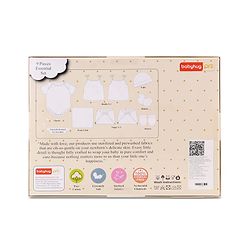 Babyhug 100% Cotton Baby Gift Set Pack of 9 - White