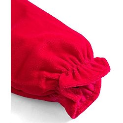 Babyhug Cotton Woven Full Sleeves Solid Color Frock with Headband & Bow Applique - Red