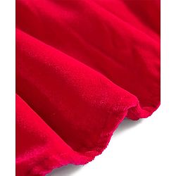 Babyhug Cotton Woven Full Sleeves Solid Color Frock with Headband & Bow Applique - Red