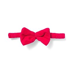 Babyhug Cotton Woven Full Sleeves Solid Color Frock with Headband & Bow Applique - Red