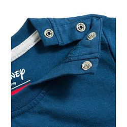 Babyhug Disney Single Jersey Knit Half Sleeves T-Shirt & Shorts Night Suit With Mickey Mouse Graphics - Navy Blue