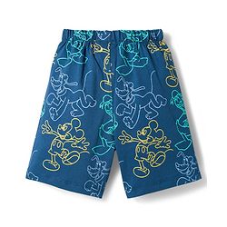 Babyhug Disney Single Jersey Knit Half Sleeves T-Shirt & Shorts Night Suit With Mickey Mouse Graphics - Navy Blue