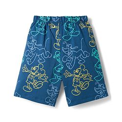 Babyhug Disney Single Jersey Knit Half Sleeves T-Shirt & Shorts Night Suit With Mickey Mouse Graphics - Navy Blue