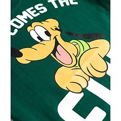 Babyhug Disney Single Jersey Knit Half Sleeves T-Shirt & Shorts Night Suit With Pluto Graphics - Green