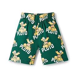 Babyhug Disney Single Jersey Knit Half Sleeves T-Shirt & Shorts Night Suit With Pluto Graphics - Green