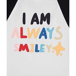 Babyhug Raglan Full Sleeves Rainbow Printed Two Piece Swimsuit - Black