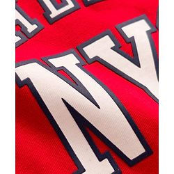Babyhug Cotton Knit Half Sleeves Oversized Collared T-Shirt with NYC Print - Red