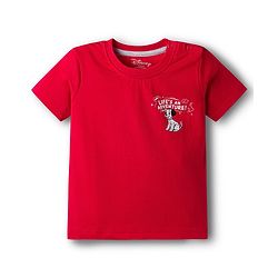 Babyhug Disney Single Jersey Knit Half Sleeves T-Shirt & Shorts Co-ord Night Suit With 101 Dalmatians Graphics - Red