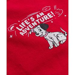 Babyhug Disney Single Jersey Knit Half Sleeves T-Shirt & Shorts Co-ord Night Suit With 101 Dalmatians Graphics - Red