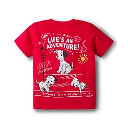 Babyhug Disney Single Jersey Knit Half Sleeves T-Shirt & Shorts Co-ord Night Suit With 101 Dalmatians Graphics - Red