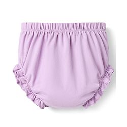 Babyhug Cotton Knit Frocks with Bloomer/Shorts with Ruffled Neck Lilac 0-0 Months