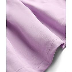 Babyhug Cotton Knit Frocks with Bloomer/Shorts with Ruffled Neck Lilac 0-0 Months