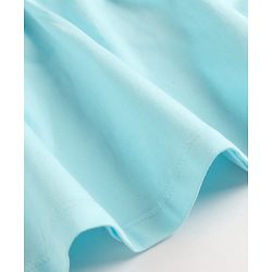 Babyhug Cotton Knit Frocks with Bloomers/Shorts Ruffled Neck Blue 0-3 Months