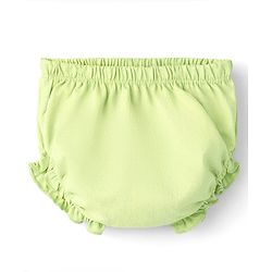 Babyhug Single Jersey Knit Sleeveless Tie-Knot Frock & Bloomer - Green