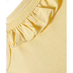 Babyhug Single Jersey Knit Sleeveless Solid Frock With Bloomer - Yellow