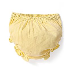 Babyhug Single Jersey Knit Sleeveless Solid Frock With Bloomer - Yellow