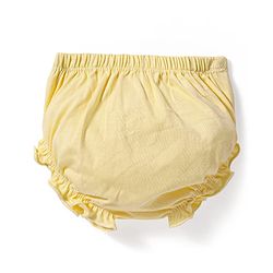 Babyhug Single Jersey Knit Sleeveless Solid Frock With Bloomer - Yellow