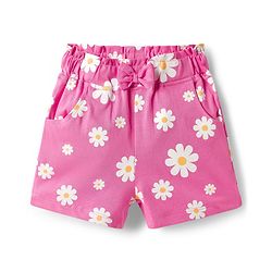Babyhug Disney Single Jersey Knit Half Sleeves T-Shirt & Shorts Night Suit With Minnie Mouse Print - Pink