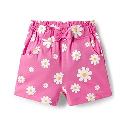 Babyhug Disney Single Jersey Knit Half Sleeves T-Shirt & Shorts Night Suit With Minnie Mouse Print - Pink