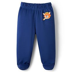 Babyhug Interlock Cotton Knit Bootie Leggings With Stripes & Animal Print Pack Of 3 - Multicolour