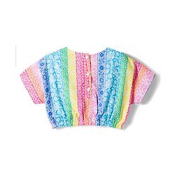 Babyhug Cotton Woven Half Sleeves Top & Lounge Pant Co-ord Set With Floral Print - Multicolor