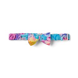 Babyhug Cotton Woven Half Sleeves Floral Printed Top & Skirts Set With Headband - Multicolour