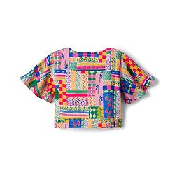 Babyhug Cotton Woven Half Sleeves Top & Lounge Pant Co-ord Set With Floral Print - Multicolor
