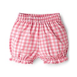 Babyhug Cotton Woven Sleeveless Checks Top & Shorts Co-ord Set - Peach