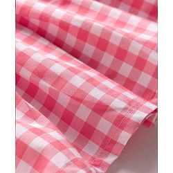 Babyhug Cotton Woven Sleeveless Checks Top & Shorts Co-ord Set - Peach