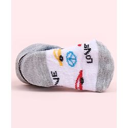Cute Walk by Babyhug Sock Shoes With Animal Applique - Multicolour