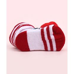 Cute Walk by Babyhug Sock Shoes With Stripes Vehicles Design & Applique - Multicolour
