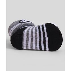 Cute Walk by Babyhug Sock Shoes With Stripes & Football Applique - Multicolour