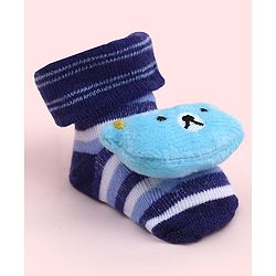 Cute Walk by Babyhug Socks Shoes With Animal Applique - Multicolor