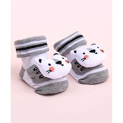 Cute Walk by Babyhug Socks Shoes With Animal Applique - Multicolor