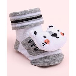 Cute Walk by Babyhug Socks Shoes With Animal Applique - Multicolor