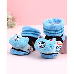 Cute Walk by Babyhug Socks Shoes With Animal Applique - Multicolor