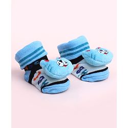 Cute Walk by Babyhug Socks Shoes With Animal Applique - Multicolor