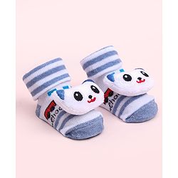 Cute Walk by Babyhug Socks Shoes With Animal Applique - Multicolor