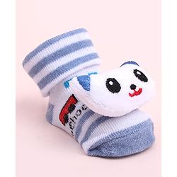 Cute Walk by Babyhug Socks Shoes With Animal Applique - Multicolor