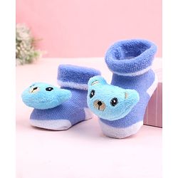 Cute Walk by Babyhug Socks Shoes With Animal Applique - Multicolor