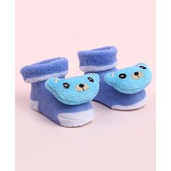 Cute Walk by Babyhug Socks Shoes With Animal Applique - Multicolor