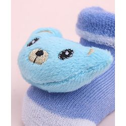Cute Walk by Babyhug Socks Shoes With Animal Applique - Multicolor